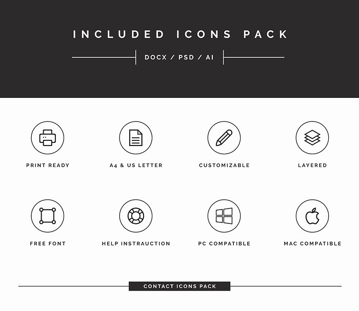 终极简历模板大合集（15款创意简历+3款信息图表模板） Entire Shop Resume/CV Mega Bundle插图(7)