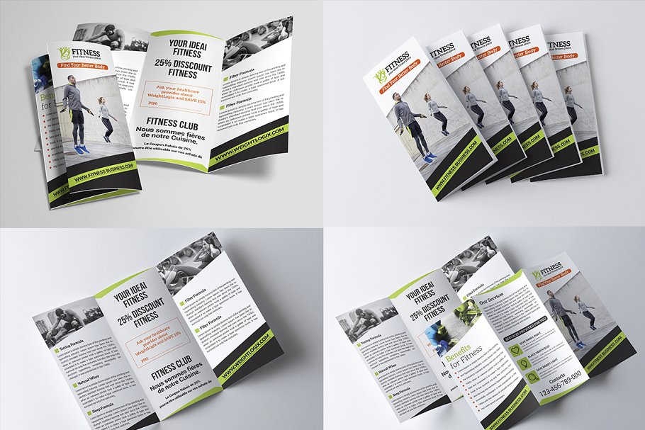 超级三折小册子模板合集 Trifold Brochure Big Bundle插图(1)