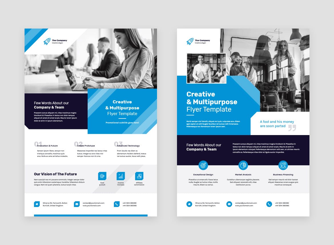 多行业适用创意公司传单设计模板 Flyer – Creative Multipurpose插图(4)