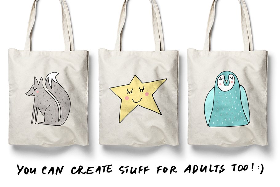 幼儿园儿童主题艺术插画素材合集 Nursery Art Creator – DIY pack插图(4)