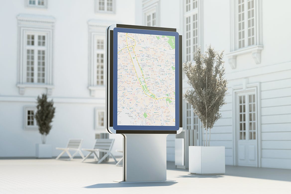 城市灯箱广告牌效果图样机素材库精选 City Light Board Mockup插图(2)