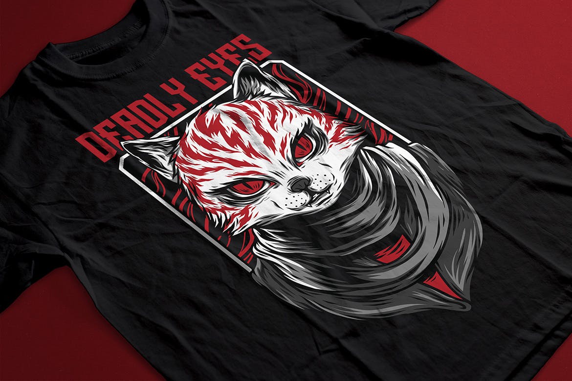 致命之眼潮牌T恤印花图案素材库精选设计素材 Deadly Eyes插图(1)