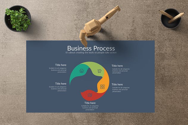 项目进程进度跟踪管理PPT模板下载 ARU Powerpoint Template插图(1)