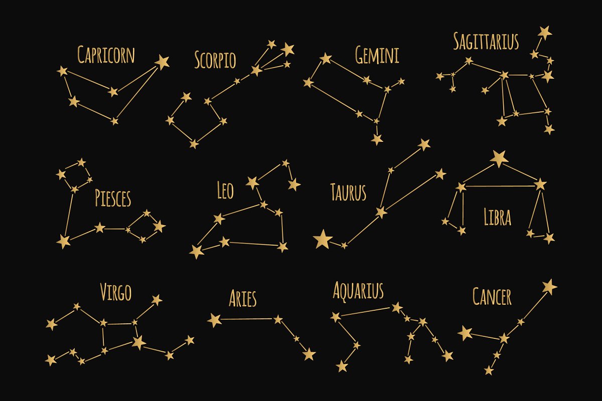 太空星系故事矢量图形套装插图(1)