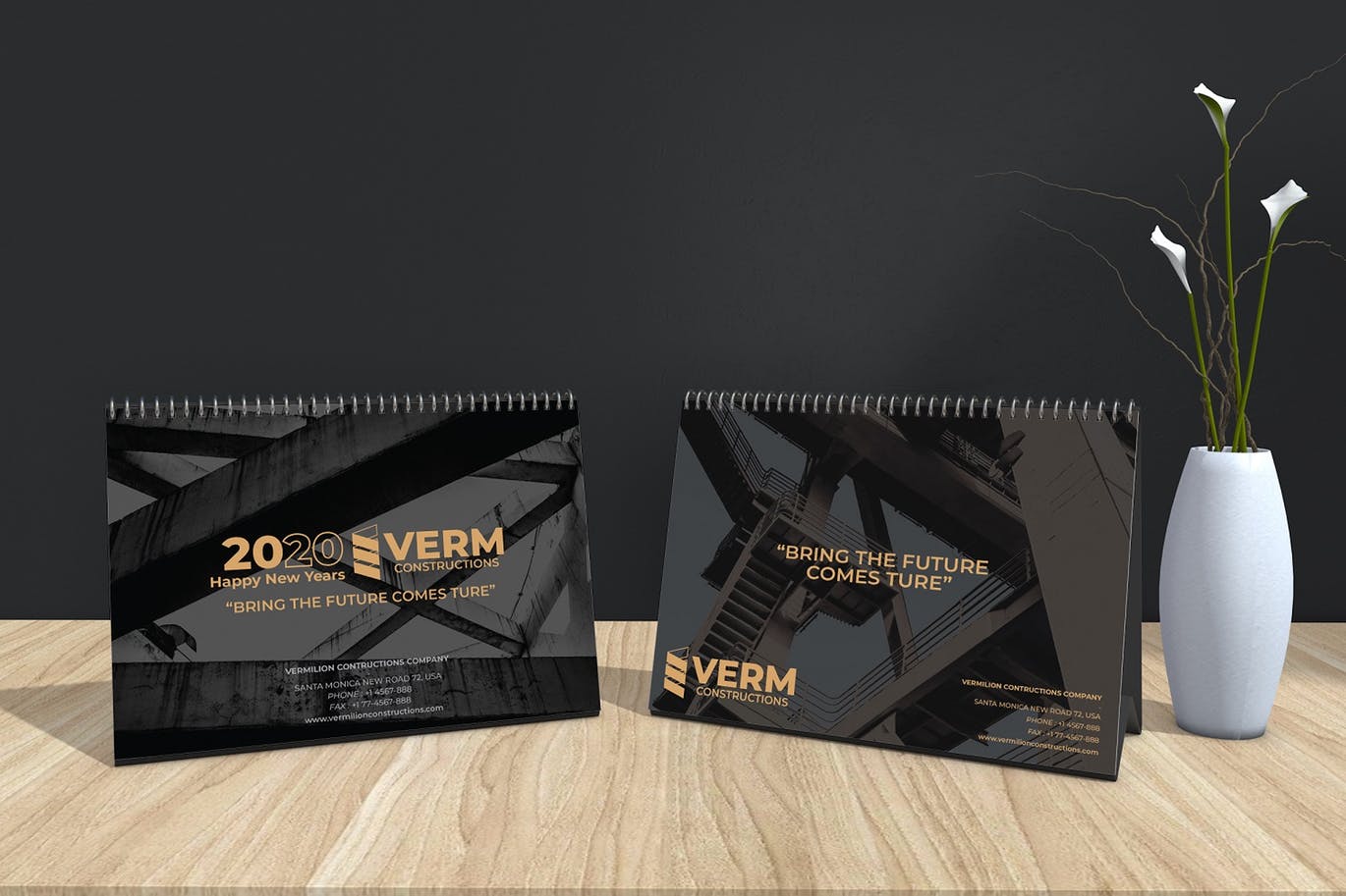 2020年建筑主题台历&挂墙日历表设计模板 Construction Wall & Table Calendar 2020插图(2)