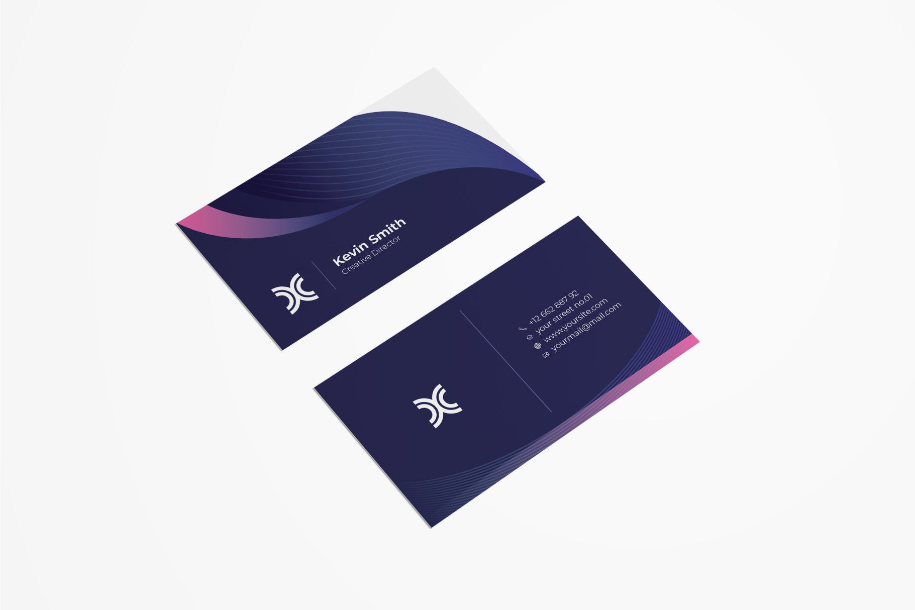 科技公司适用的企业素材库精选名片模板v52 Business Card Template.v52插图