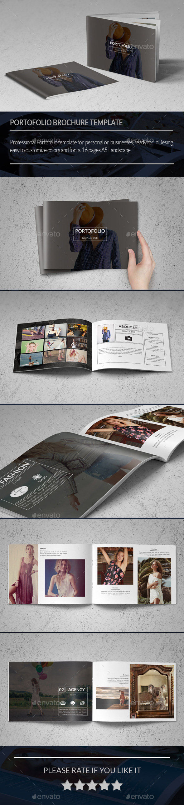 时尚清新的服装品牌手册画册楼书杂志设计模板插图