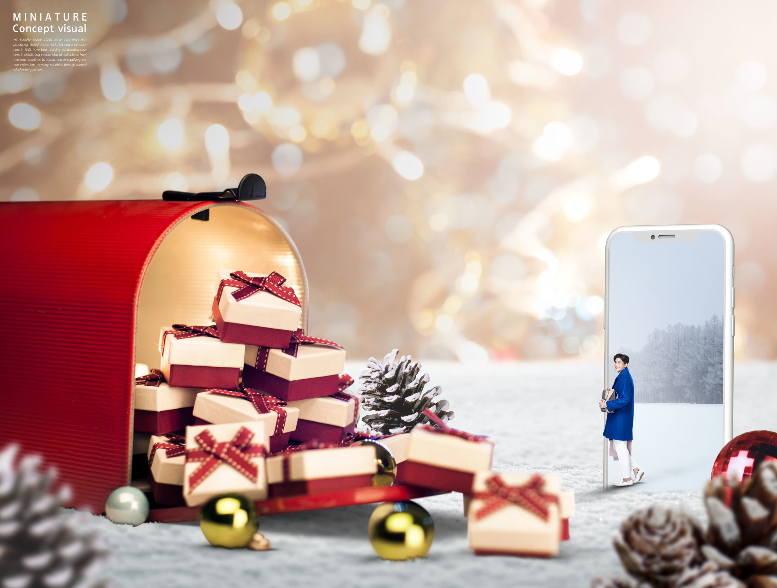 冬季圣诞主题微型视觉场景psd素材合集插图(1)