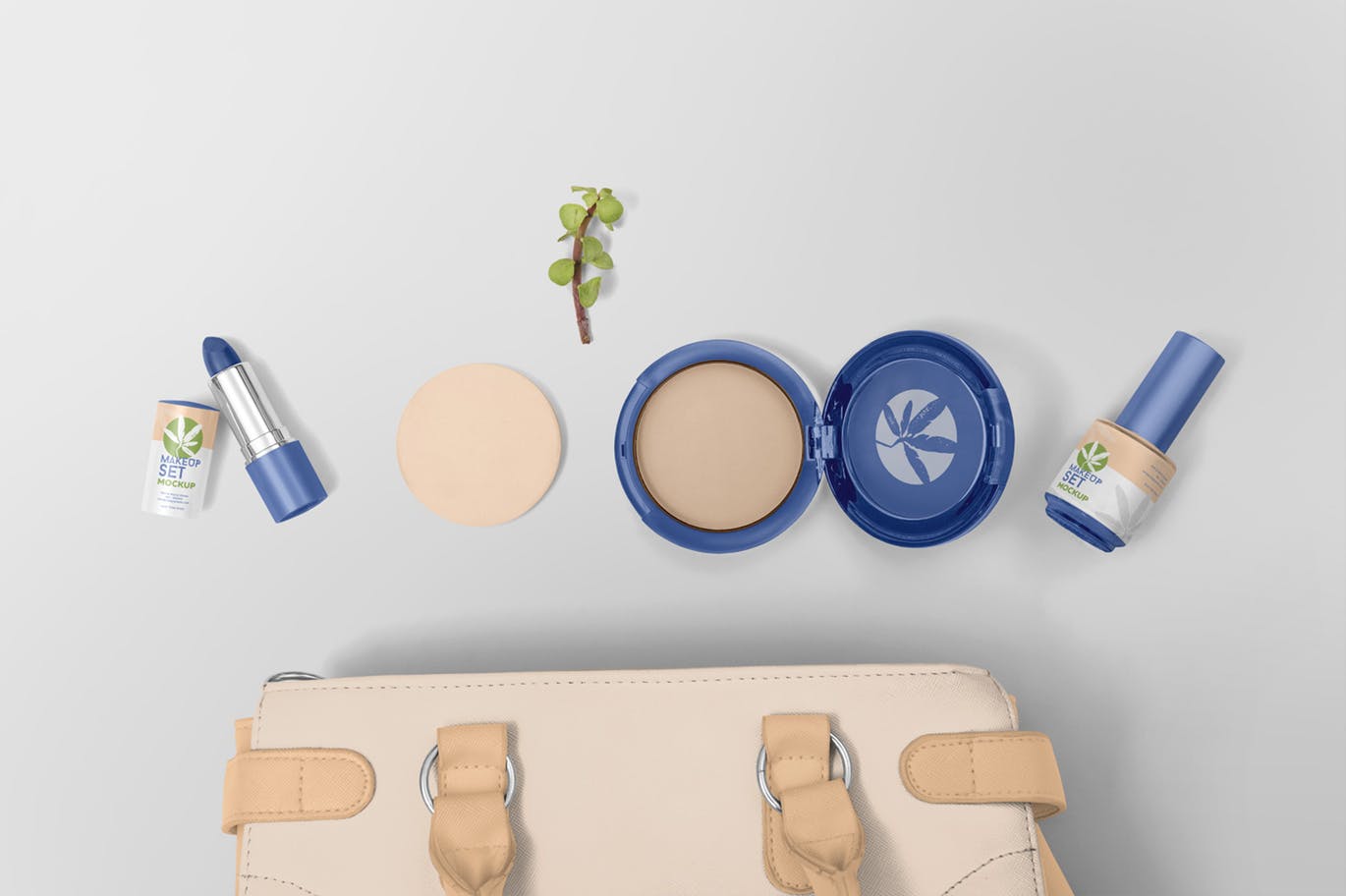 高品质的简约化妆品品牌包装设计VI样机展示模型mockups插图(2)