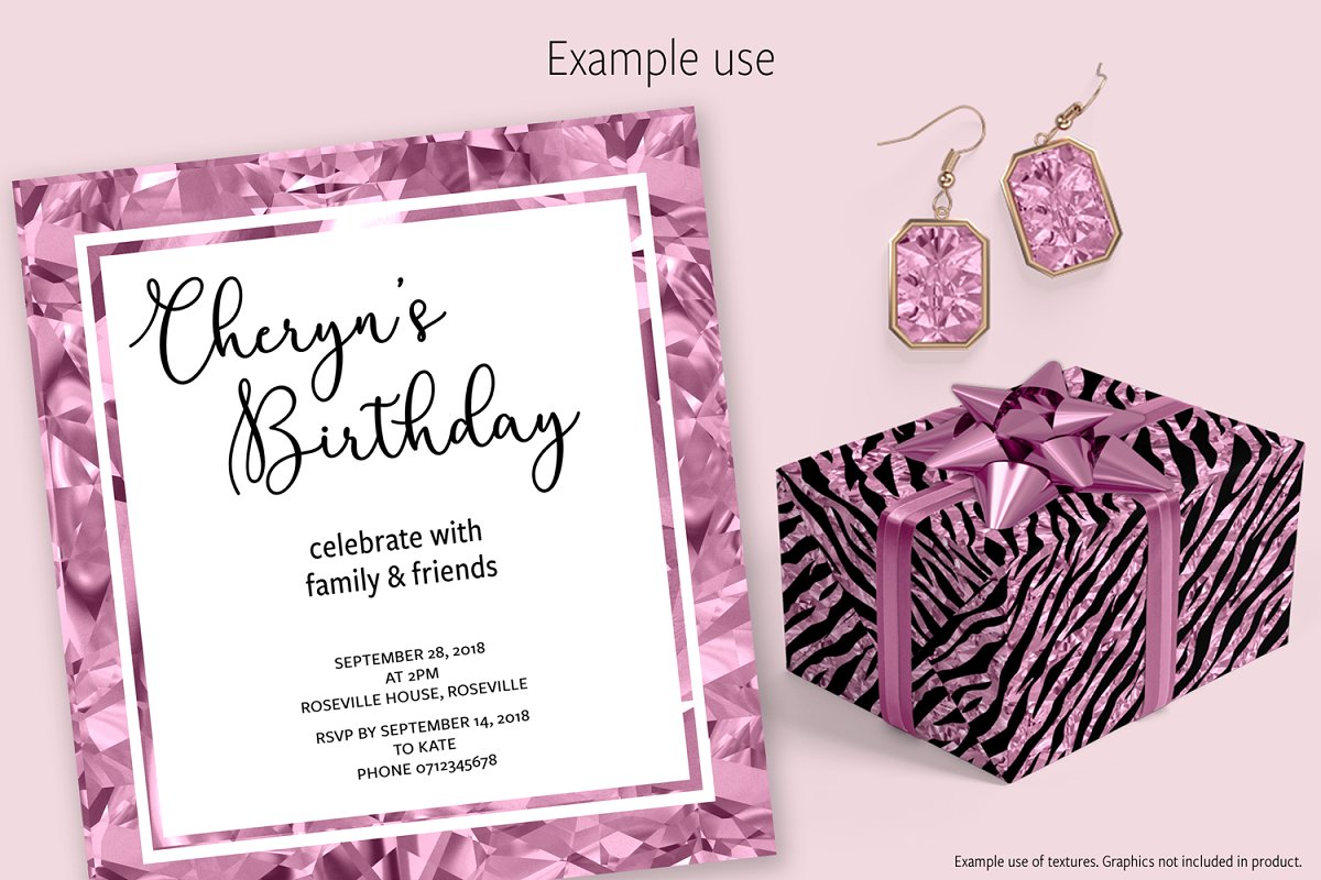 闪亮高贵水晶宝石背景纹理Vol.2插图(9)