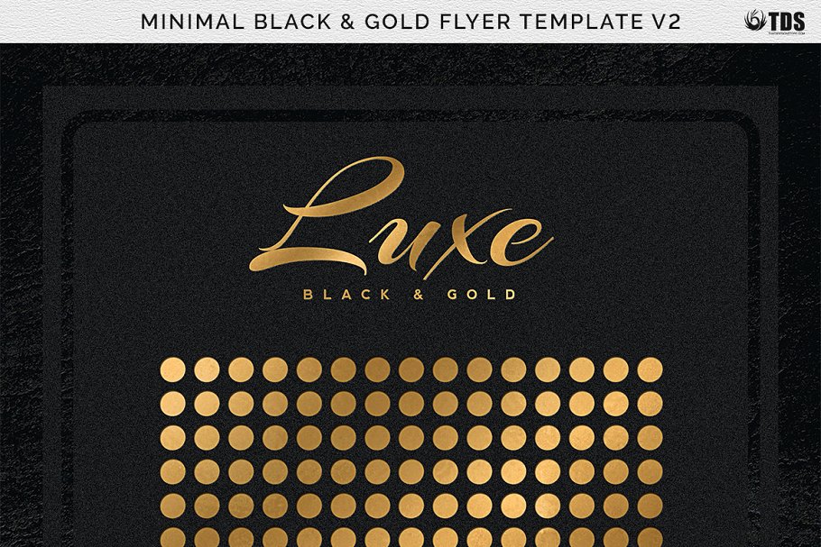 极简主义黑金风格传单PSD模板v2 Minimal Black Gold Flyer PSD V2插图(6)