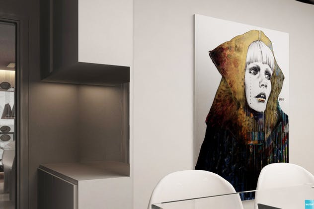 室内墙壁艺术海报框架样机Vol.1 Interior With Poster Frames Mockup Vol.1插图(10)