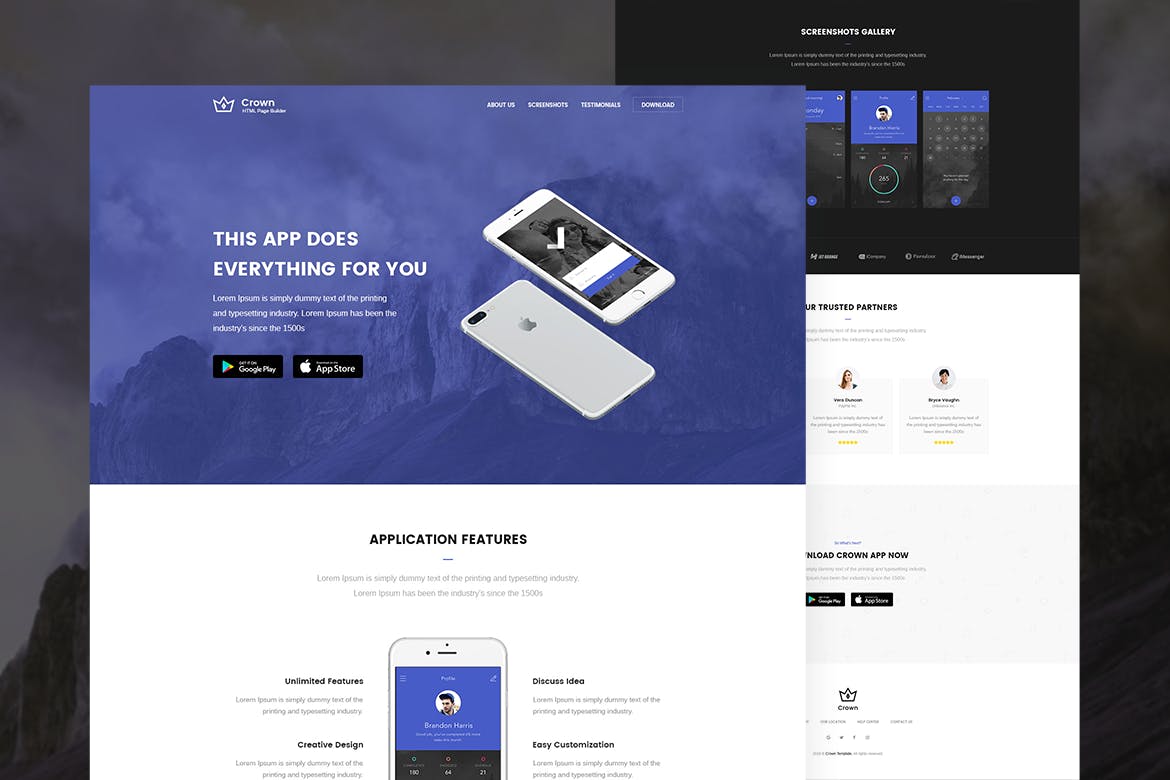 多用途网站设计模板UI套件大合集 Crown | Multi-Purpose PSD Template插图(3)