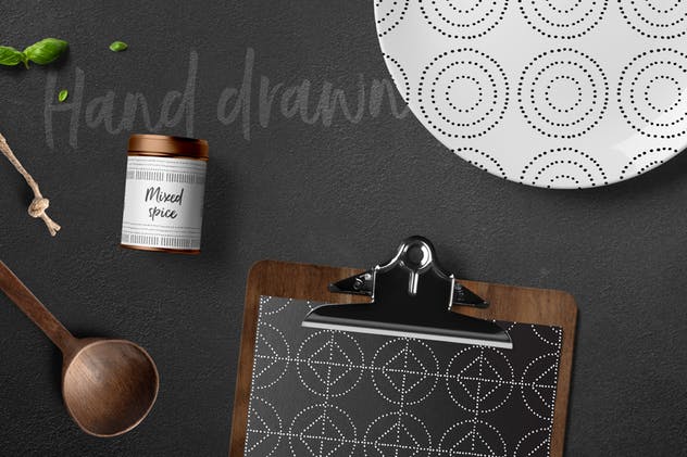 规则对称虚线矢量图案素材 Dotted Vector Patterns & Tiles插图(12)