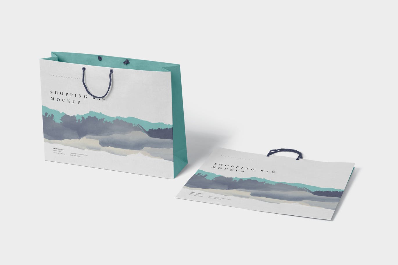 5个高品质的时尚高端吸引人的房地产手提袋购物袋包装设计VI样机展示模型mockups插图