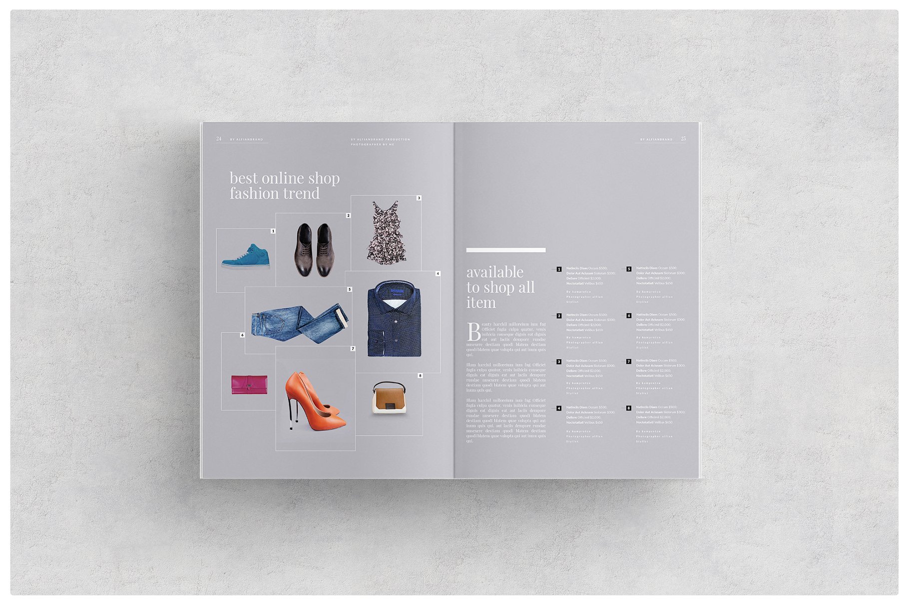 超级名模时尚服饰杂志模板 Magazine插图(6)