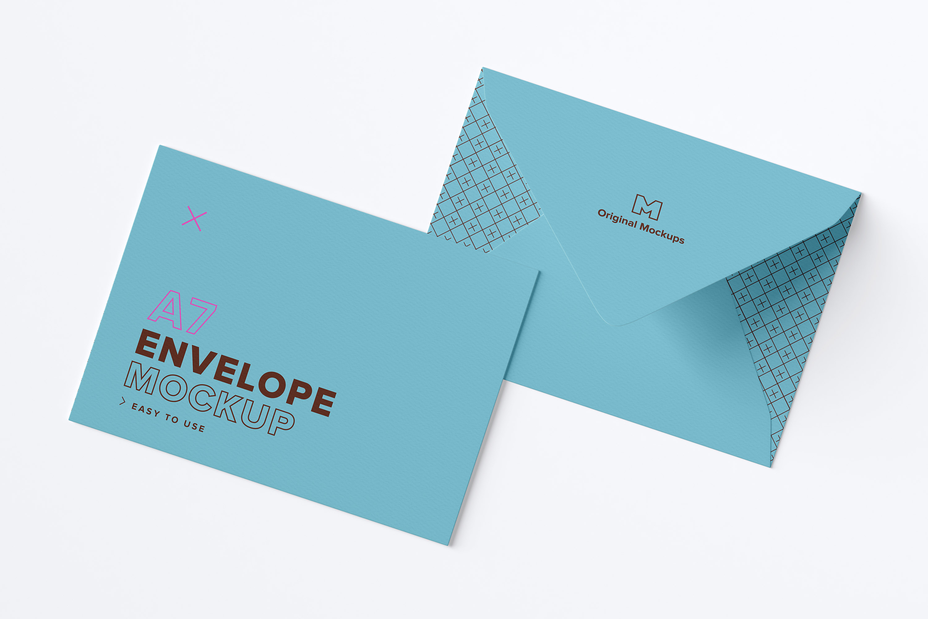 A7尺寸大小信封设计样机模板 A7 Envelope Exterior Layout Mockup插图