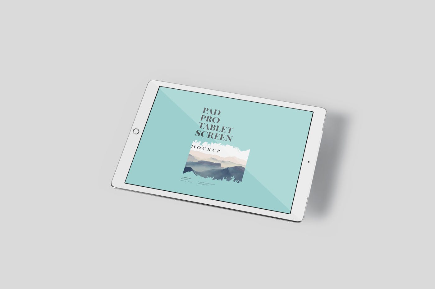 多角度iPad Pro屏幕演示样机PSD模板 Pad Pro Tablet Screen Mockup Set插图(3)