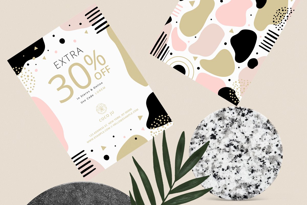 COCO时尚企业品牌套装设计模板插图(4)