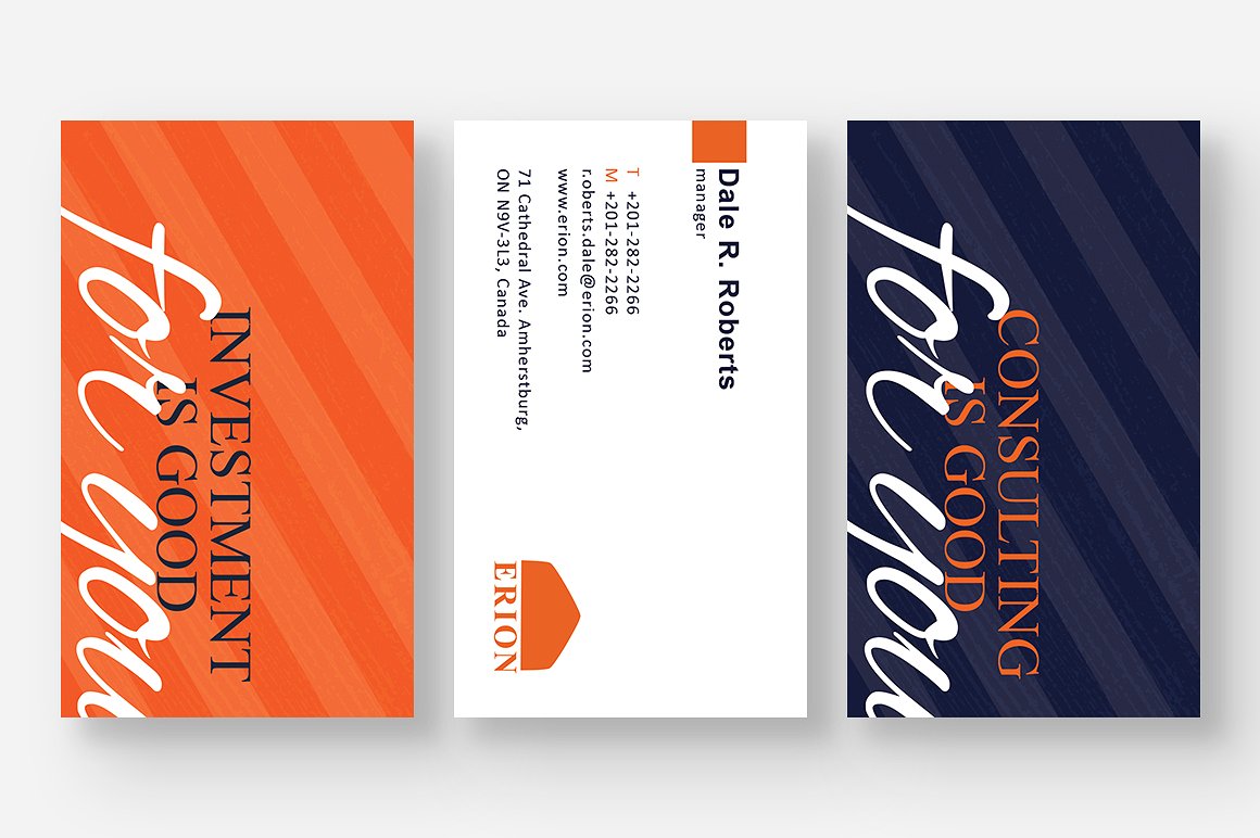 28张时尚极简的商业化名片设计模板 Business Card Bundle [psd]插图(6)