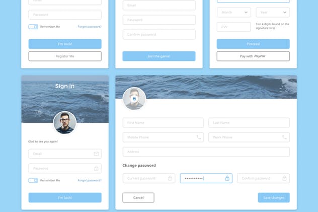 精心制作适用于Adobe XD的UI/UX应用设计套件。 Dreamy UI Kit for Adobe XD插图(5)