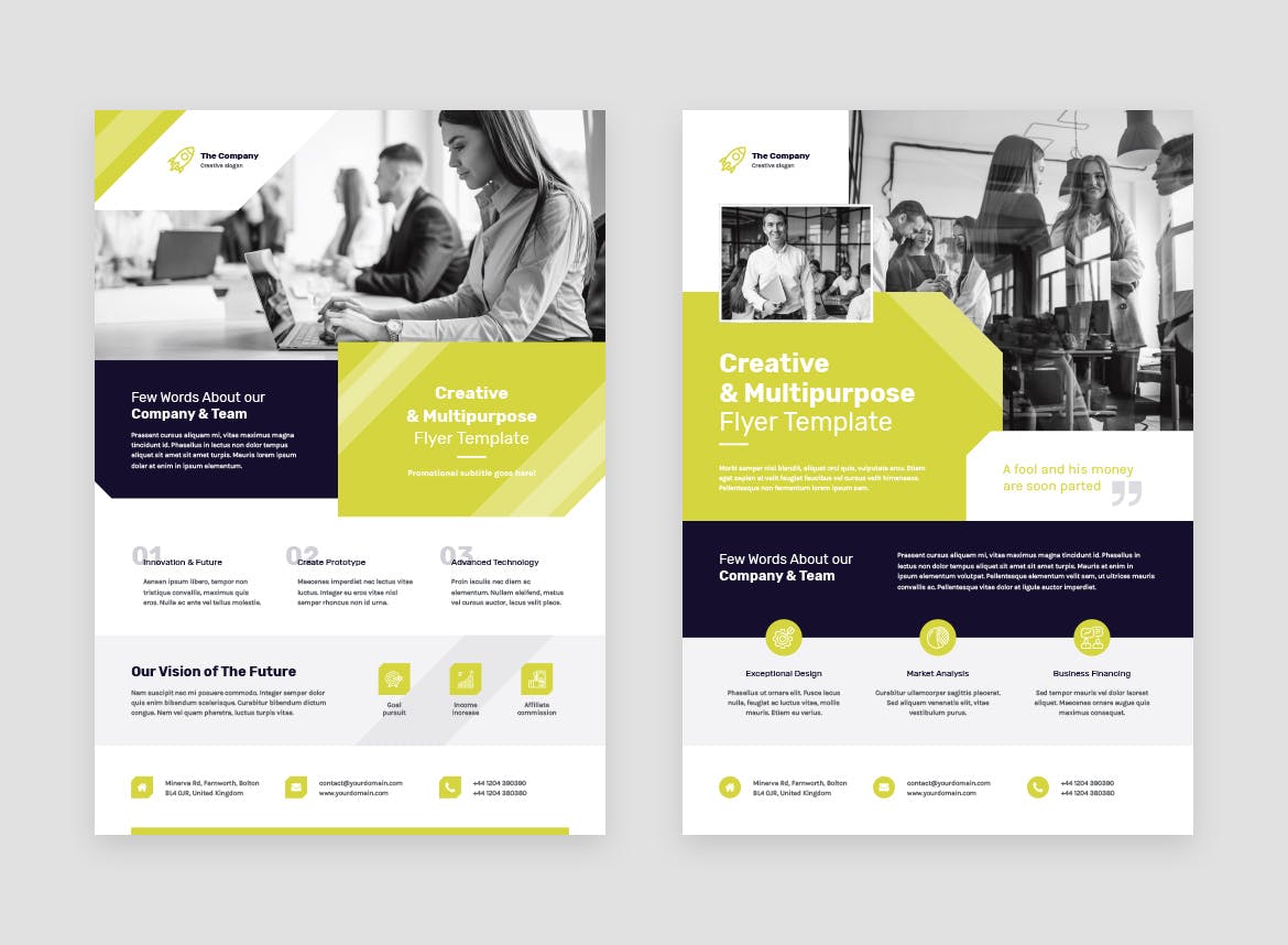 多行业适用创意公司传单设计模板 Flyer – Creative Multipurpose插图(13)