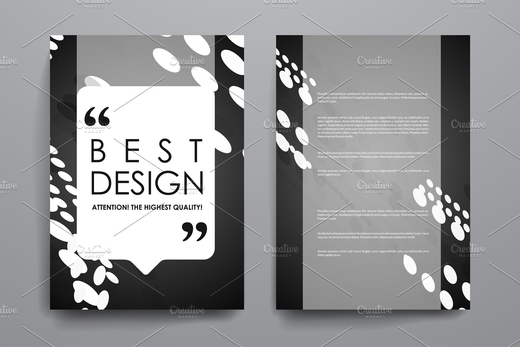 抽象彩色几何椭圆图形宣传册模板 Brochure Templates插图(8)