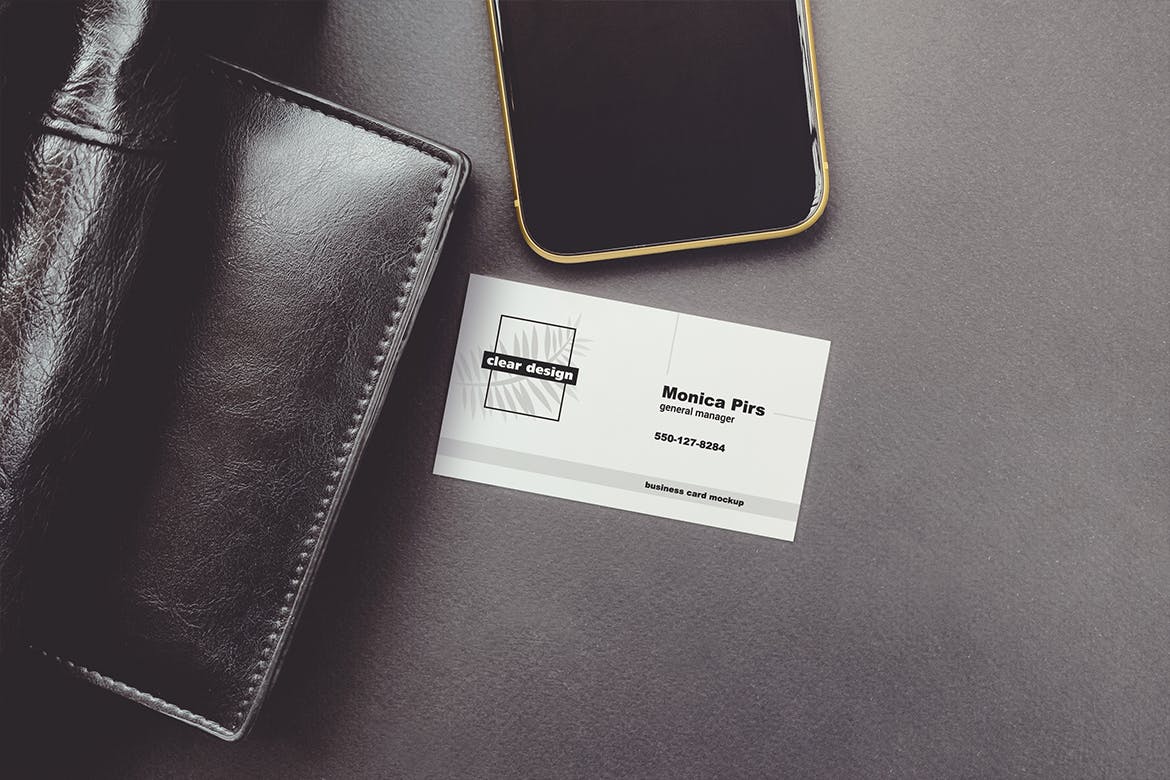 企业名片文件夹场景展示素材库精选模板 Business Card Holder Scene Mockup插图(5)