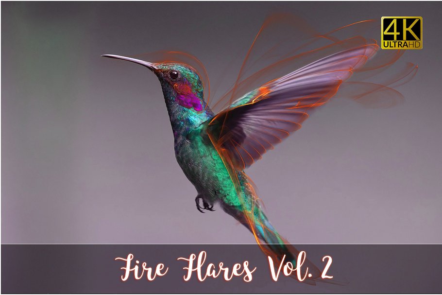 4K分辨率火焰耀斑叠层背景 4K Fire Flares Overlays Vol. 2插图