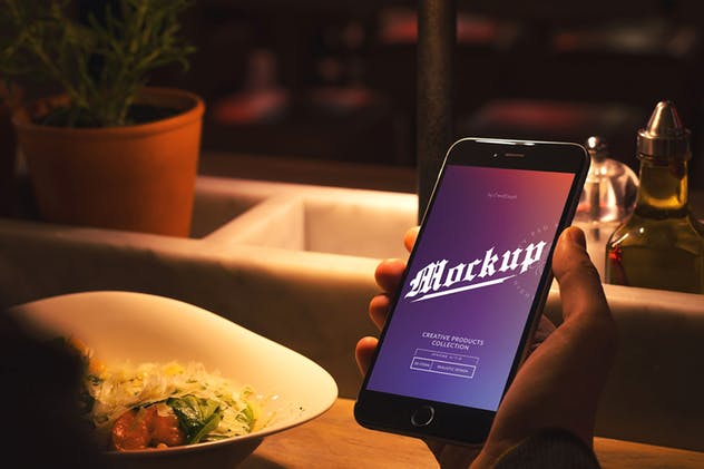 手持iPhone 7设备样机套装Vol.1 iPhone 7 Mockups Bundle Vol 1插图(1)