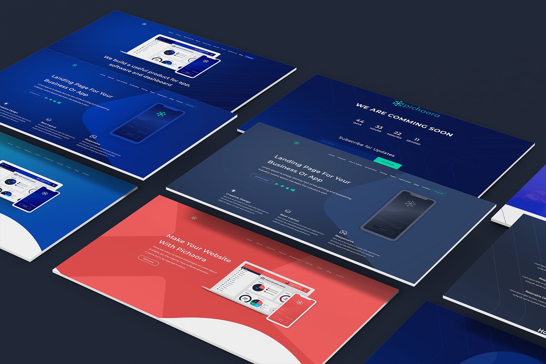 高逼格的应用程序着陆页PSD插图(6)