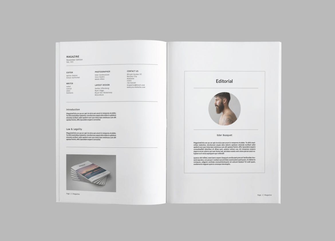 简约现代设计风格杂志设计模板v6 Magazine Template Vol. 6插图(1)