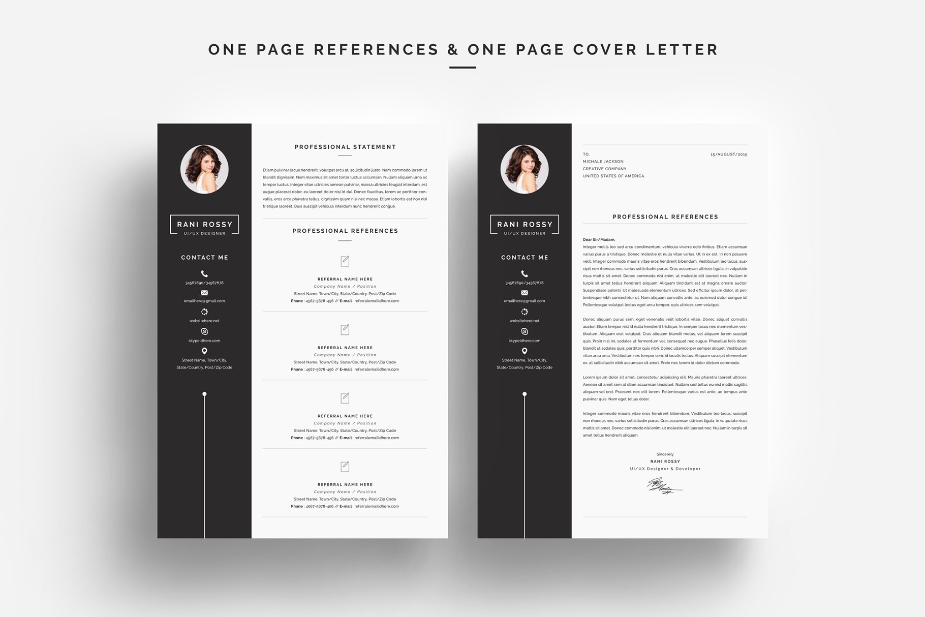 专业高端的简历设计模板 Word Infographic CV插图(2)