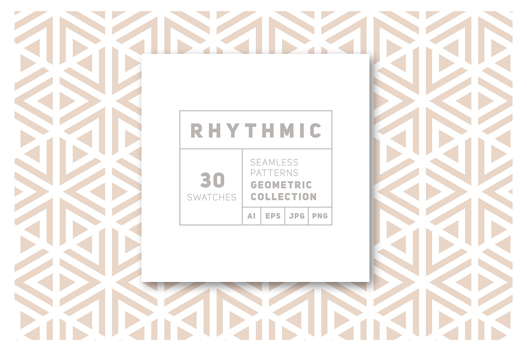 创意各式几何无缝图案纹理 Rhythmic Seamless Patterns插图