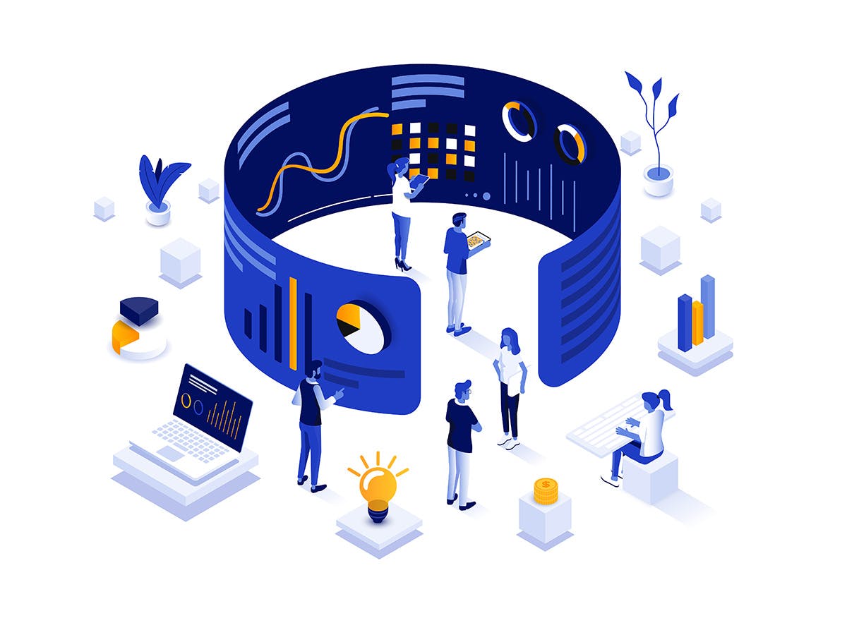 现代扁平设计风格现代信息科技主题等距素材库精选概念插画 Modern flat design isometric illustration插图(4)