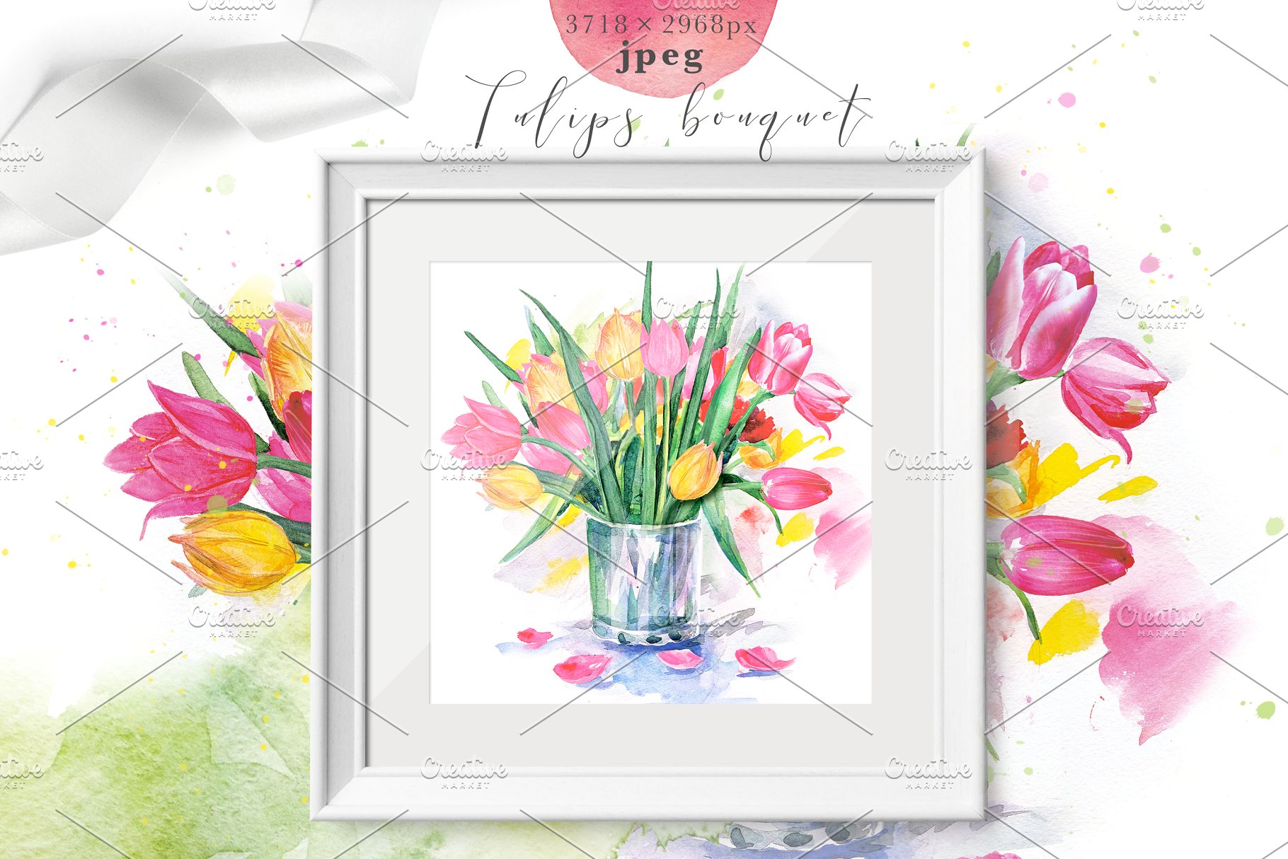 春季郁金香剪贴画 SPRING TULIPS插图(4)