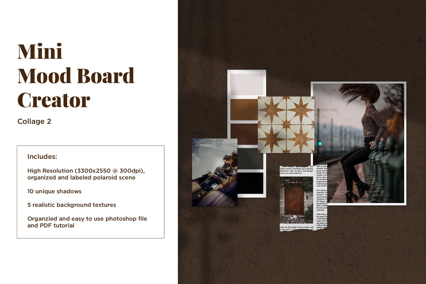 迷你拼贴照片样机模板 Mini Mood Board: Collage 2插图(5)