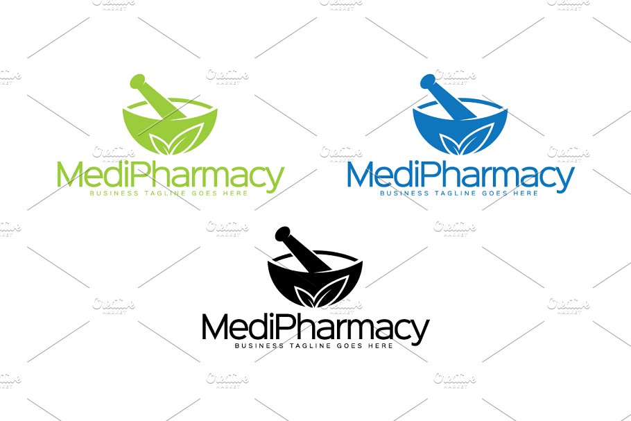 药店/药房Logo模板  Pharmacy Logo插图(1)