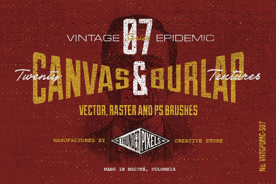 20款粗麻布&帆布布匹纹理/PS笔刷 20 Canvas & Burlap Textures – VES07插图