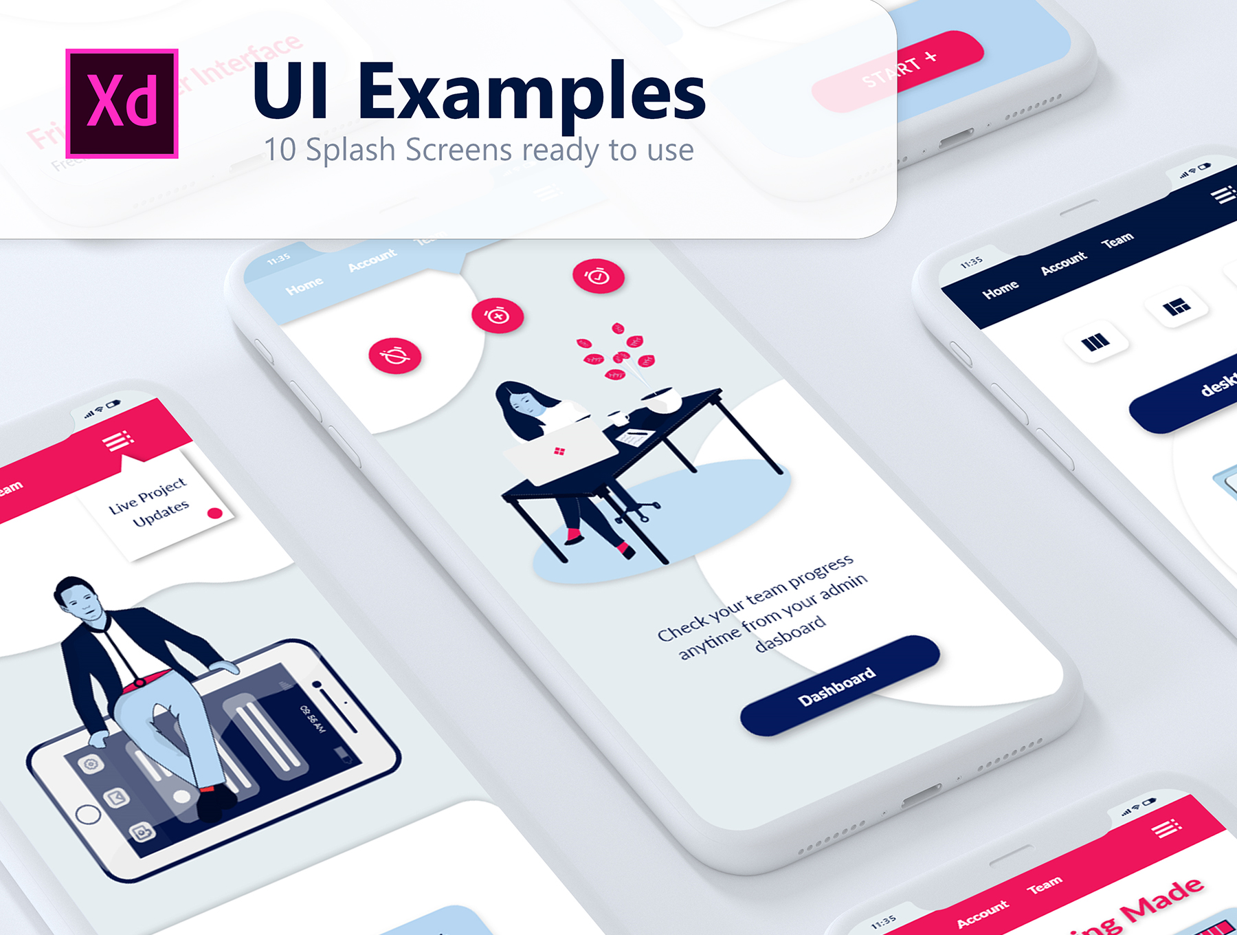 体现自由作家的插画套装下载[XD]插图(1)