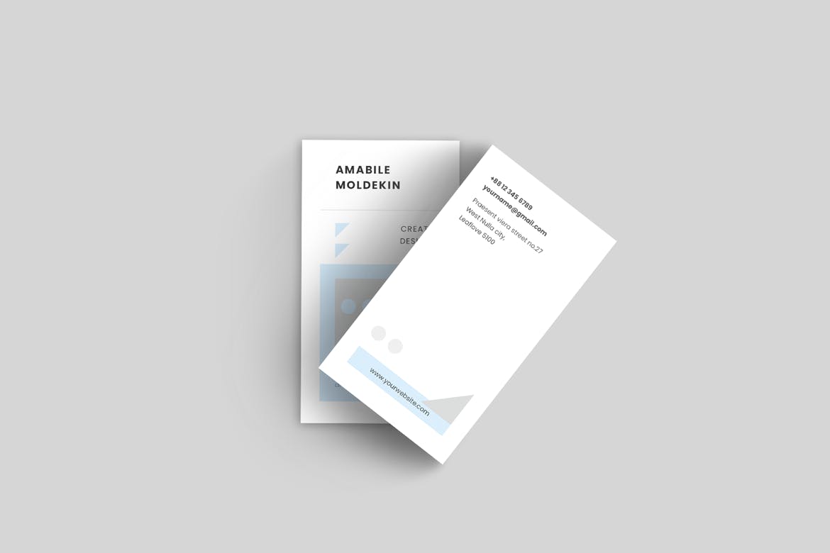 竖版企业名片设计模板 Business Card插图(3)