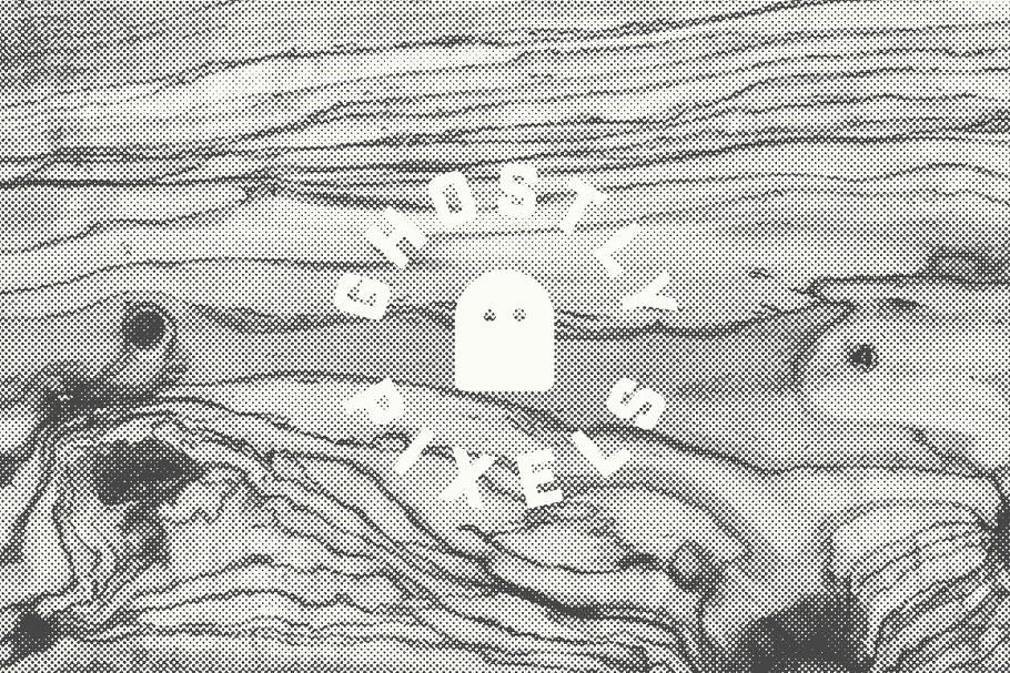 半色调木纹背景素材 Wood Halftone Textures插图(6)