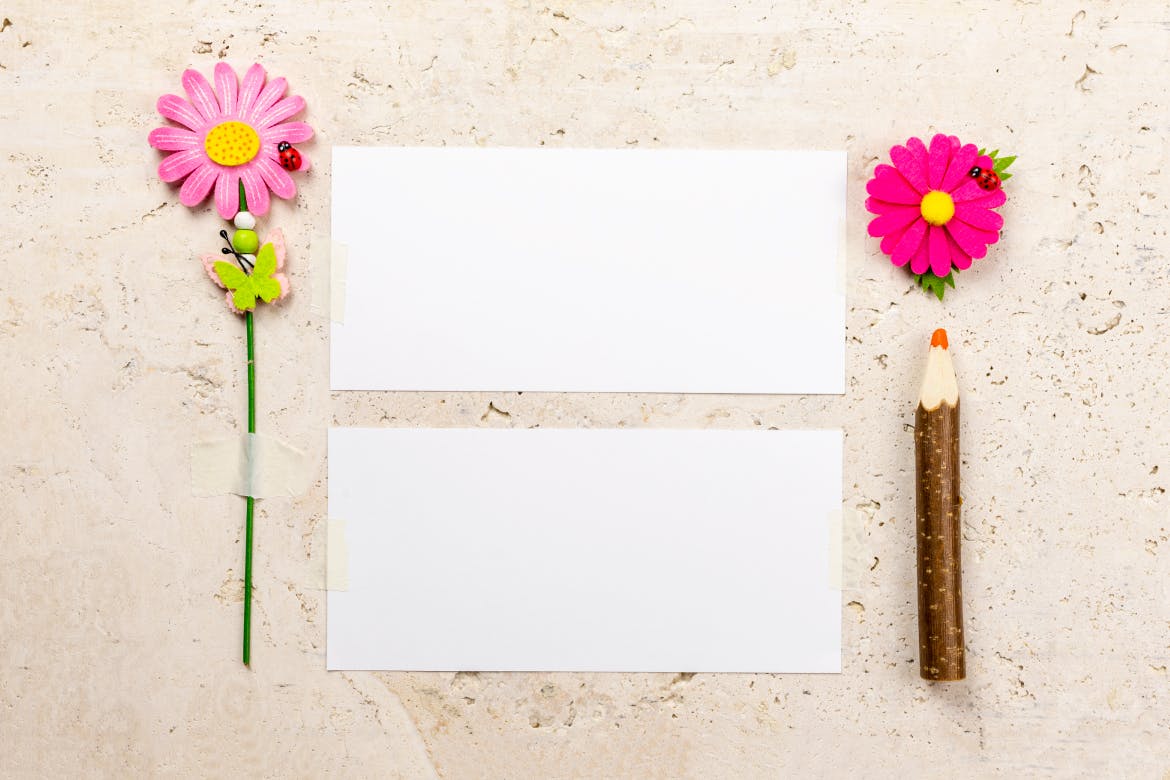 纪念日贺卡设计效果图样机素材库精选 Save The Date Postcards Mockup插图(2)