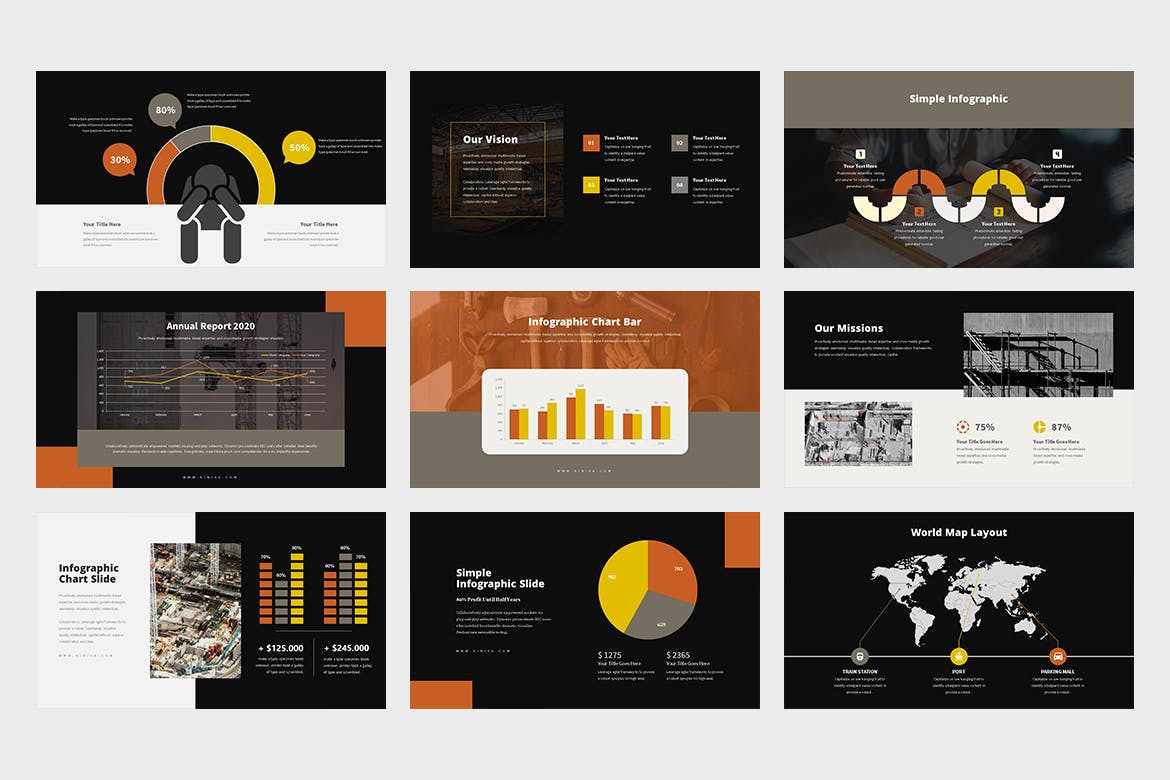 建筑与工程企业&项目介绍素材库精选PPT模板 Kiniva : Construction & Engineering Powerpoint插图(11)