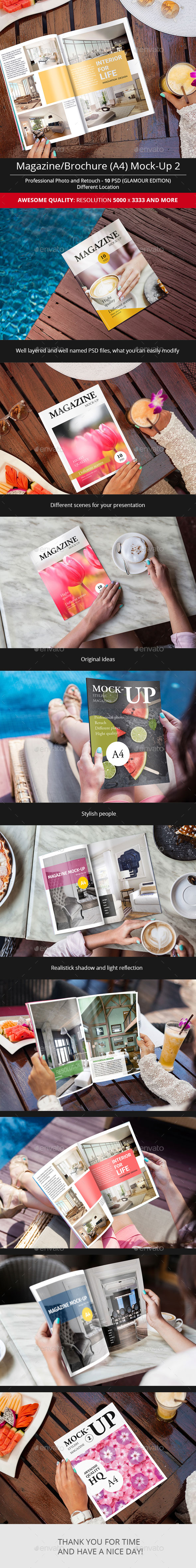 魅力十足的杂志展示样机模板下载Magazine Mock-Up Glamour Edition–[psd]插图