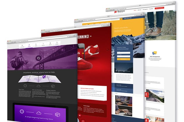 网站设计展示多维演示样机模板 3D Website Display Mockup插图(7)