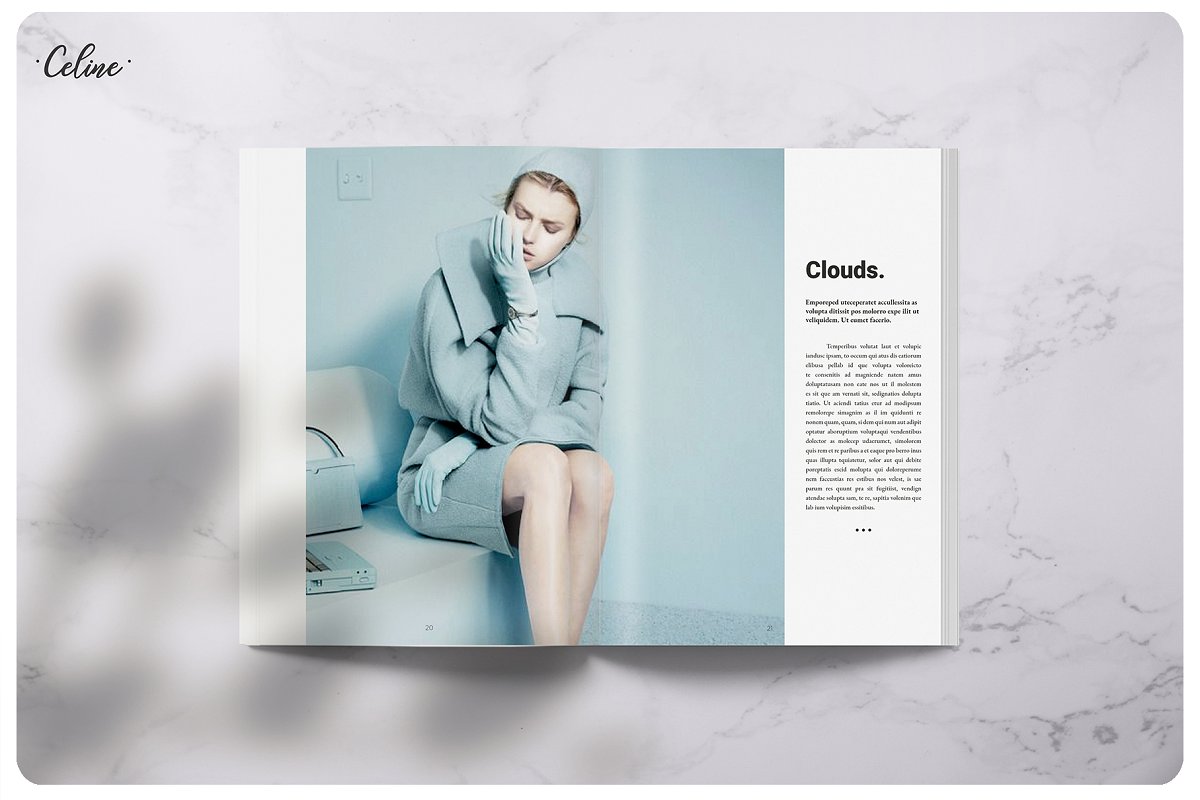 Flamingo时尚摄影杂志画册设计模板插图(4)