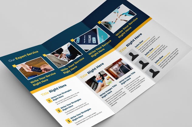 企业公司折页宣传册设计模板 Business Brochure插图(3)