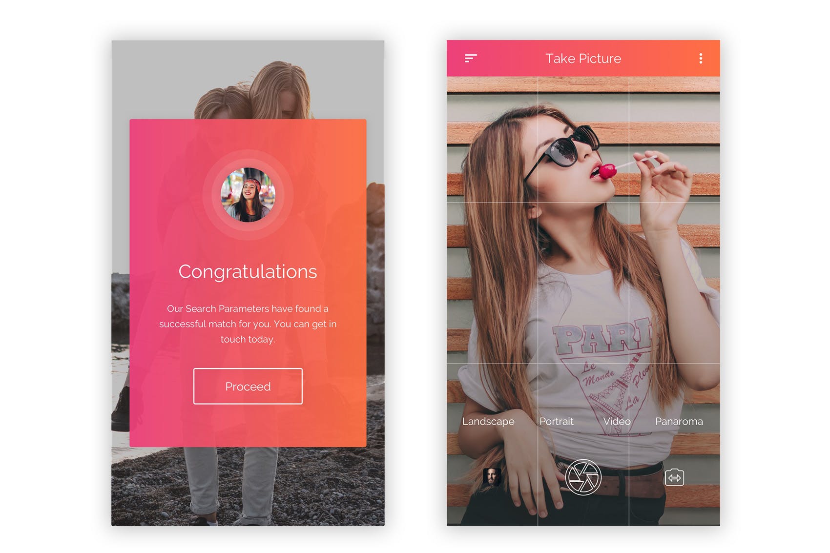 约会交友APP应用UI用户交互界面设计PSD模板 Rish- Dating, Meeting & Networking  for Photoshop插图(8)