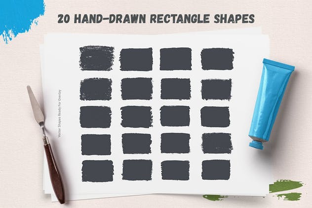 超级油画水彩颜料设计素材工具包 Artistic Studio: Acrylic Toolkit插图(4)